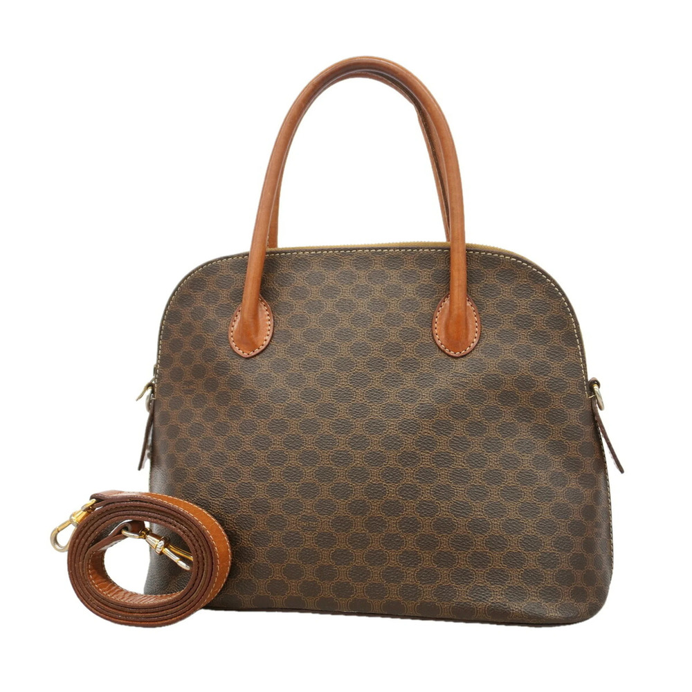 Celine Macadam Brown 2-way handbag for women